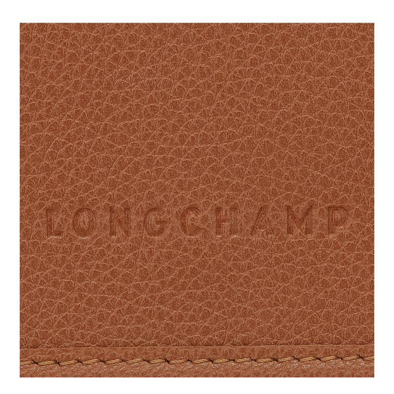 Caramel - Leather Longchamp Le FoulonnÉ XS Clutch Women Wallets | AU7837HA