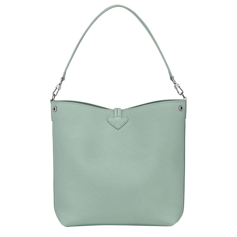 Celadon - Leather Longchamp Le Roseau M Shoulder Women Shoulder Bags | AU7555GS