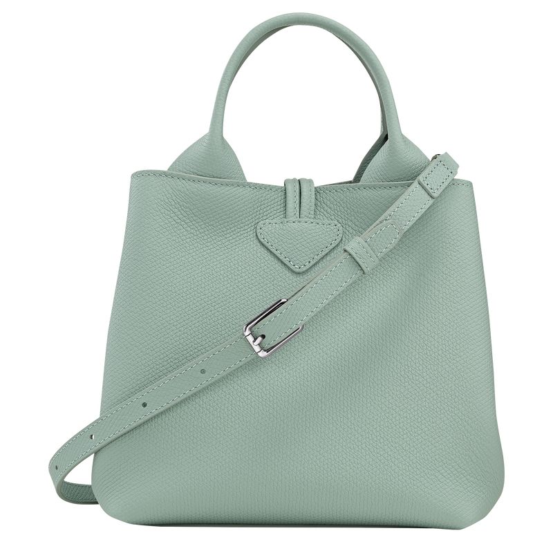 Celadon - Leather Longchamp Le Roseau S Women Handbag | AU7308NW