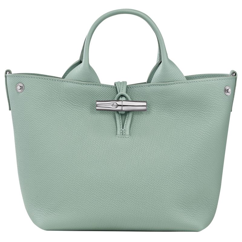 Celadon - Leather Longchamp Le Roseau S Women Handbag | AU7308NW