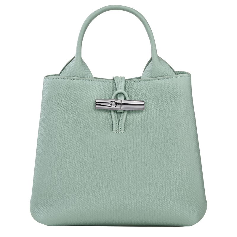 Celadon - Leather Longchamp Le Roseau S Women Handbag | AU7308NW