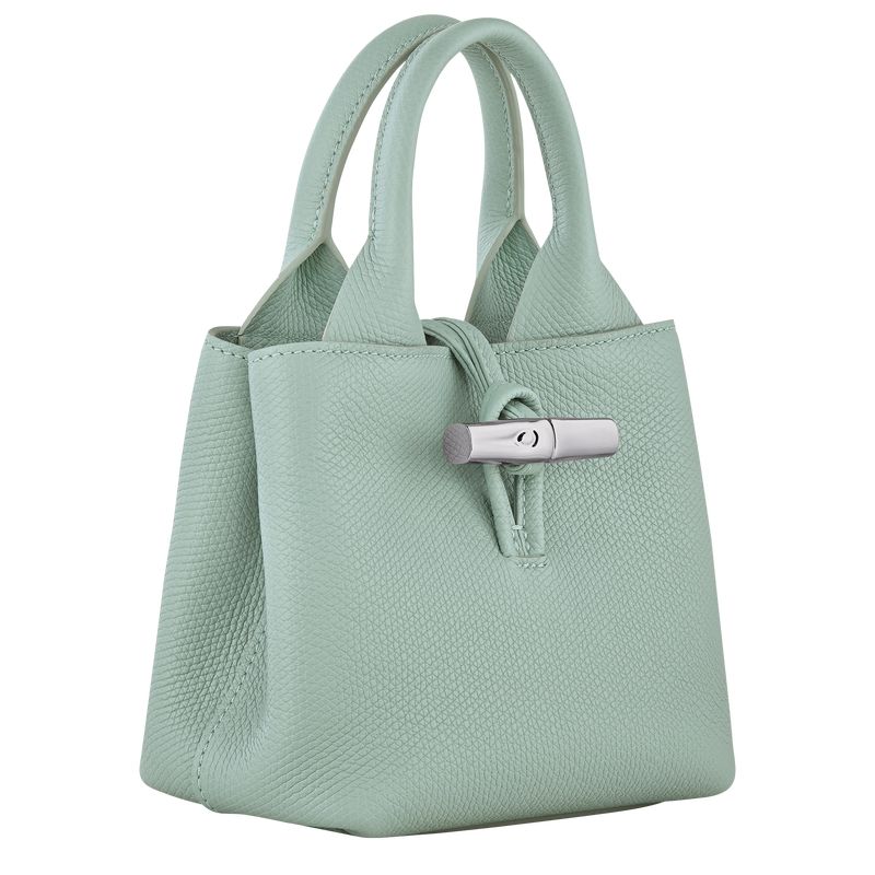 Celadon - Leather Longchamp Le Roseau XS Handbag Women Mini Bags | AU7079UZ