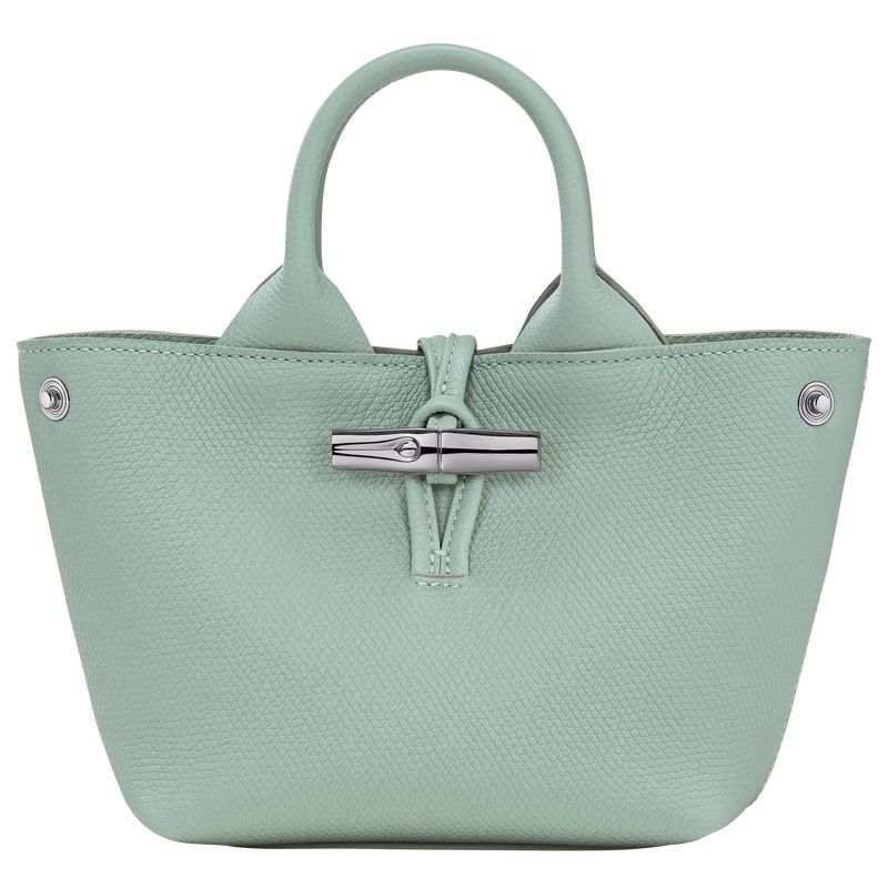 Celadon - Leather Longchamp Le Roseau XS Handbag Women Mini Bags | AU7079UZ