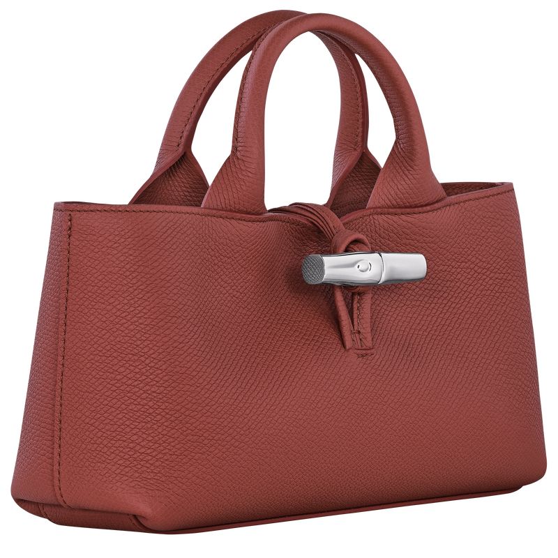 Chestnut - Leather Longchamp Le Roseau S Women Handbag | AU7291AH