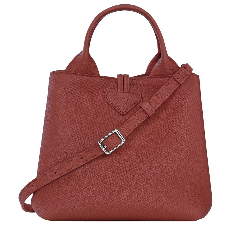 Chestnut - Leather Longchamp Le Roseau S Women Handbag | AU7306MQ