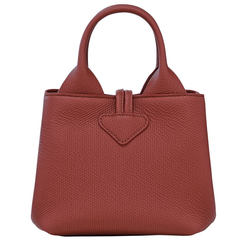 Chestnut - Leather Longchamp Le Roseau XS Handbag Women Mini Bags | AU7077TC