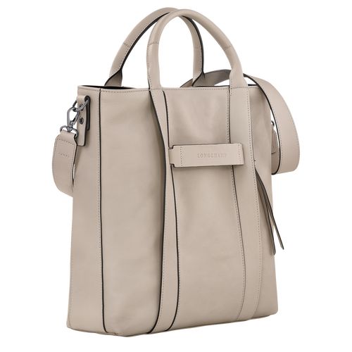 Clay - Leather Longchamp 3D L Tote Women Handbag | AU7362VR