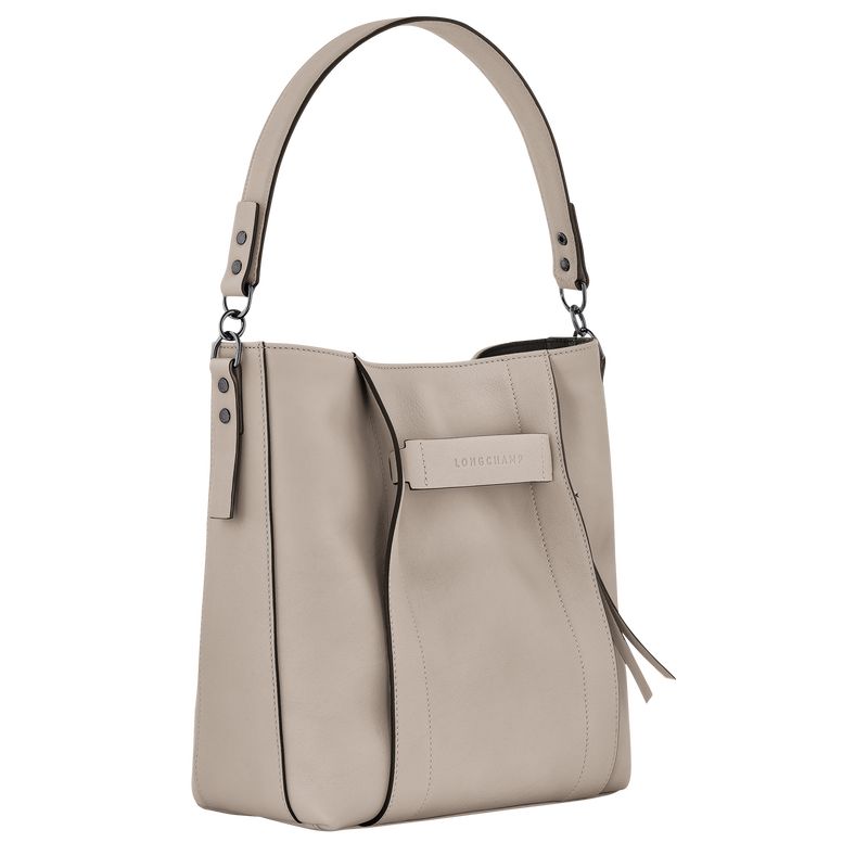 Clay - Leather Longchamp 3D M Hobo Women Shoulder Bags | AU7548IL