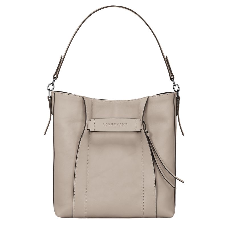 Clay - Leather Longchamp 3D M Hobo Women Shoulder Bags | AU7548IL