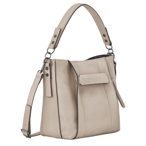 Clay - Leather Longchamp 3D S Women Crossbody Bags | AU7492RV