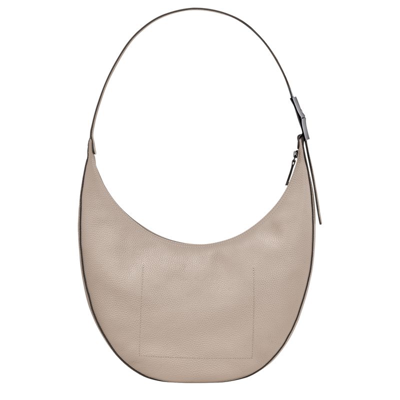 Clay - Leather Longchamp Le Roseau Essential L Crossbody Women Shoulder Bags | AU7526GS