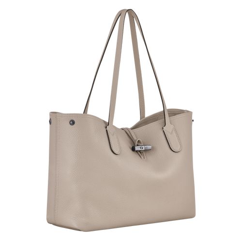 Clay - Leather Longchamp Le Roseau Essential L Tote Women Shoulder Bags | AU7587YX