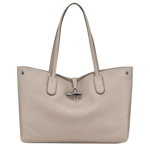 Clay - Leather Longchamp Le Roseau Essential L Tote Women Shoulder Bags | AU7587YX