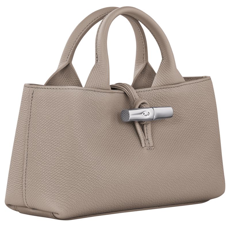 Clay - Leather Longchamp Le Roseau S Women Handbag | AU7293DF