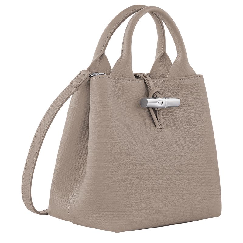 Clay - Leather Longchamp Le Roseau S Women Handbag | AU7309BE