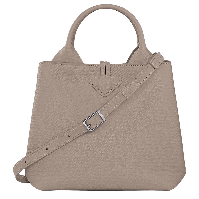 Clay - Leather Longchamp Le Roseau S Women Handbag | AU7309BE