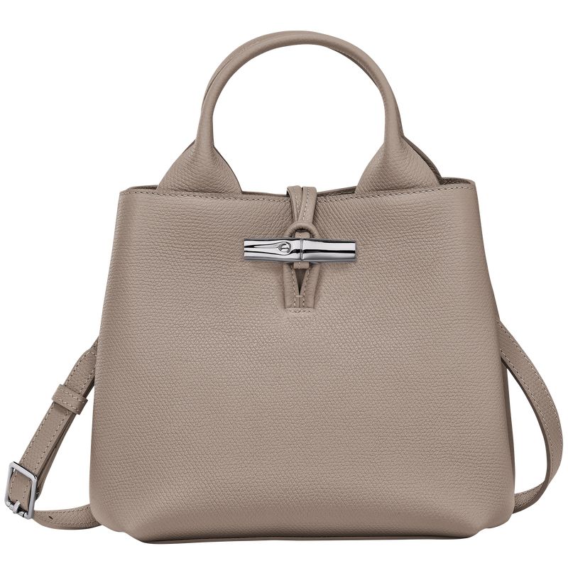 Clay - Leather Longchamp Le Roseau S Women Handbag | AU7309BE