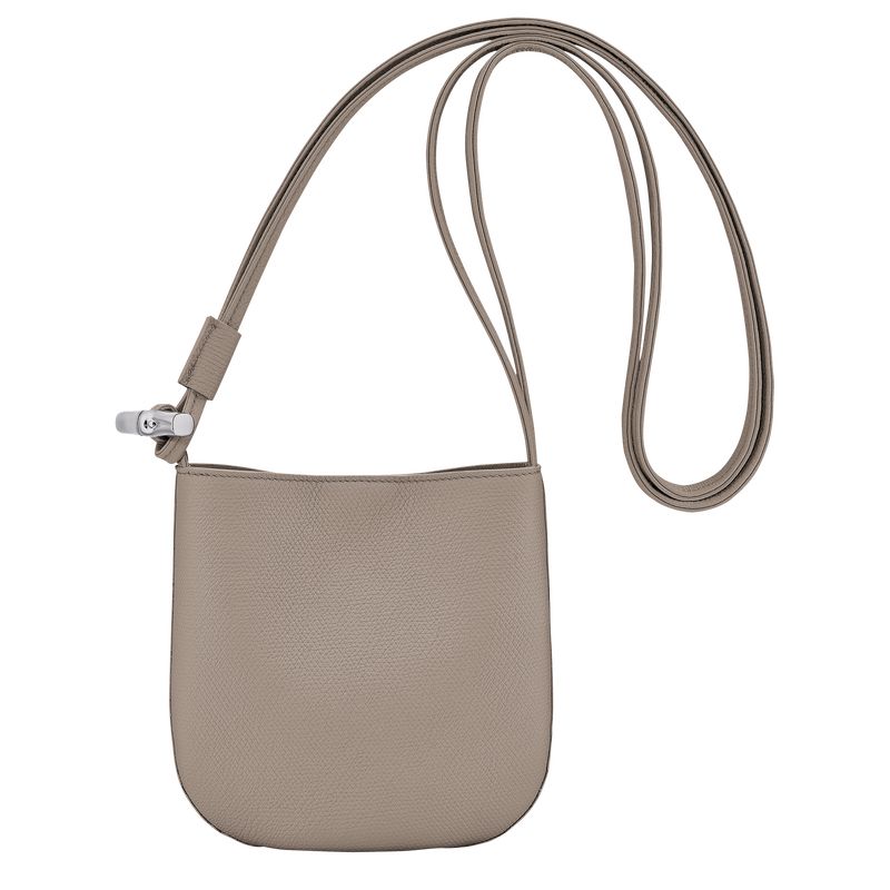 Clay - Leather Longchamp Le Roseau S Women Crossbody Bags | AU7440RV