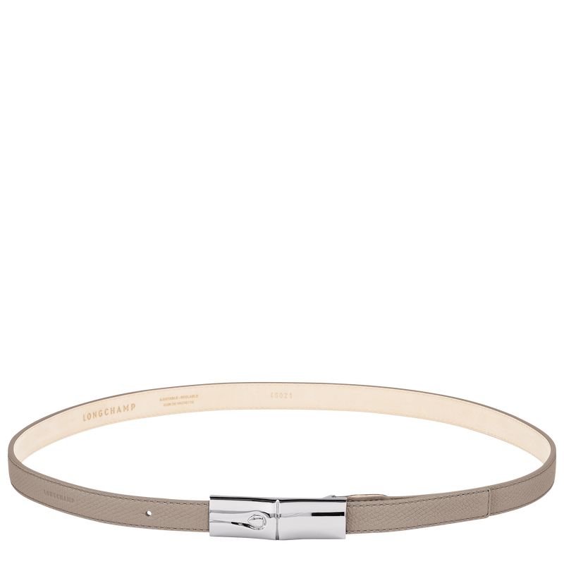 Clay - Leather Longchamp Le Roseau Women Belts | AU8385DF