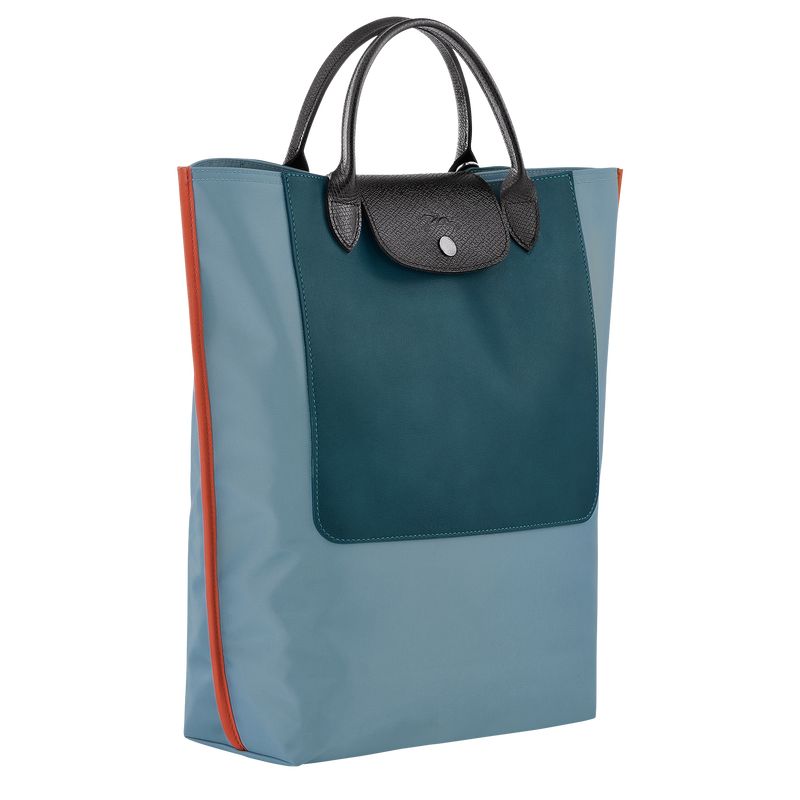 Cloud Blue - Canvas Longchamp Cabas M Tote Men Handbag | AU8930GS