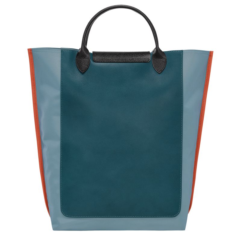 Cloud Blue - Canvas Longchamp Cabas M Tote Men Handbag | AU8930GS