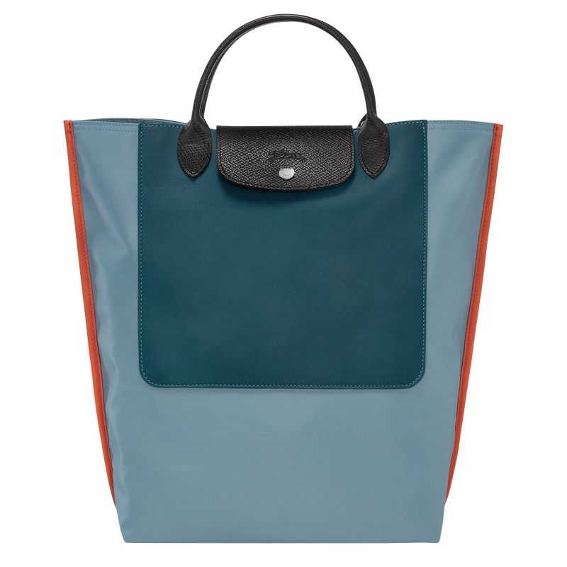 Cloud Blue - Canvas Longchamp Cabas M Tote Men Handbag | AU8930GS