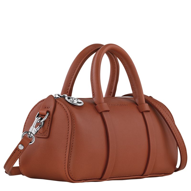 Cognac - Leather Longchamp Daylong S Women Handbag | AU7273IL