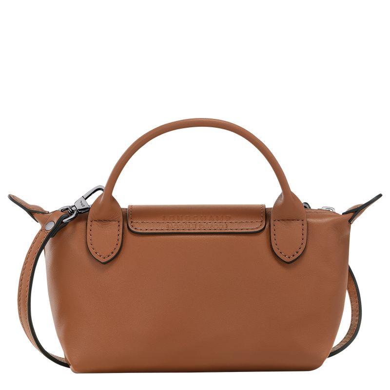 Cognac - Leather Longchamp Le Pliage Xtra XS Women Pouches | AU8006EB