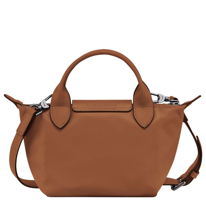 Cognac - Leather Longchamp Le Pliage Xtra XS Handbag Women Mini Bags | AU7101BE