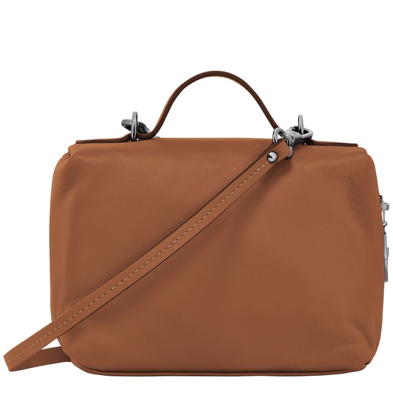 Cognac - Leather Longchamp Le Pliage Xtra XS Vanity Women Crossbody Bags | AU7388RV