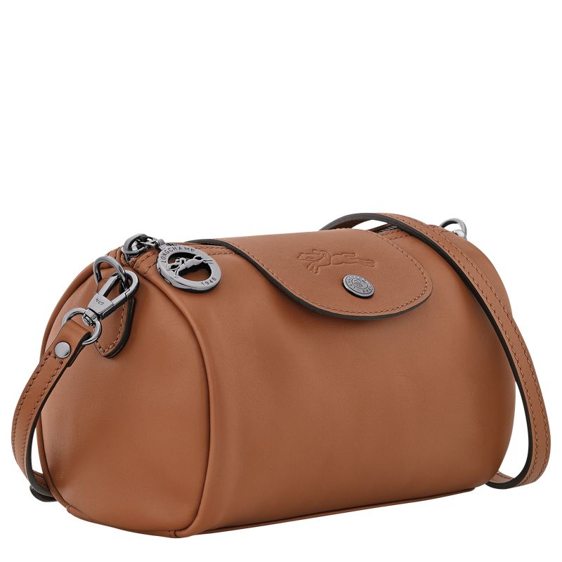 Cognac - Leather Longchamp Le Pliage Xtra XS Women Crossbody Bags | AU7450FD