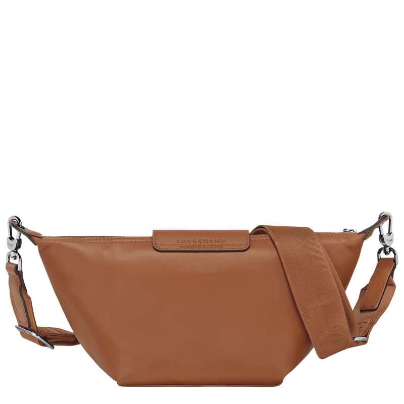 Cognac - Leather Longchamp Le Pliage Xtra XS Women Crossbody Bags | AU7456ZU