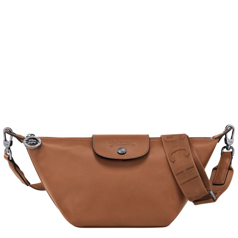 Cognac - Leather Longchamp Le Pliage Xtra XS Women Crossbody Bags | AU7456ZU