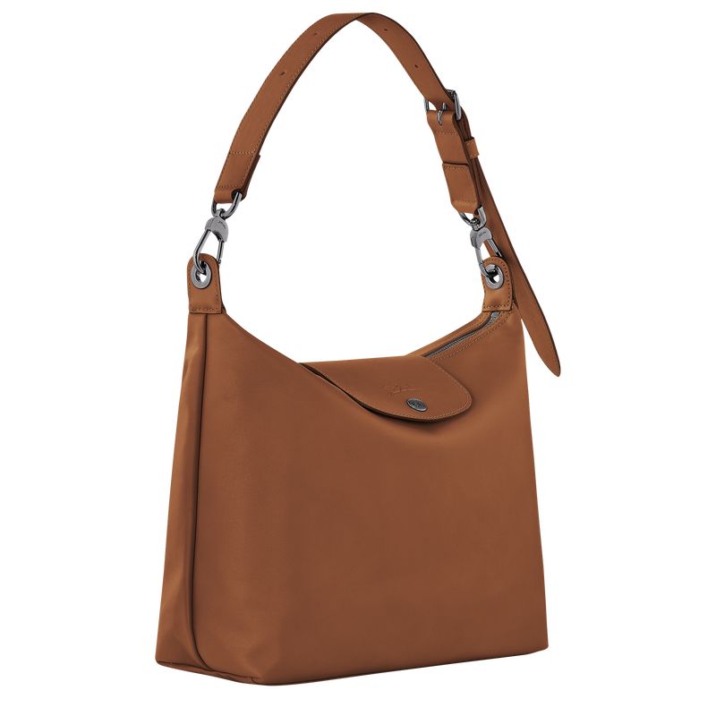 Cognac - Leather Longchamp Le Pliage Xtra M Hobo Women Shoulder Bags | AU7520XY