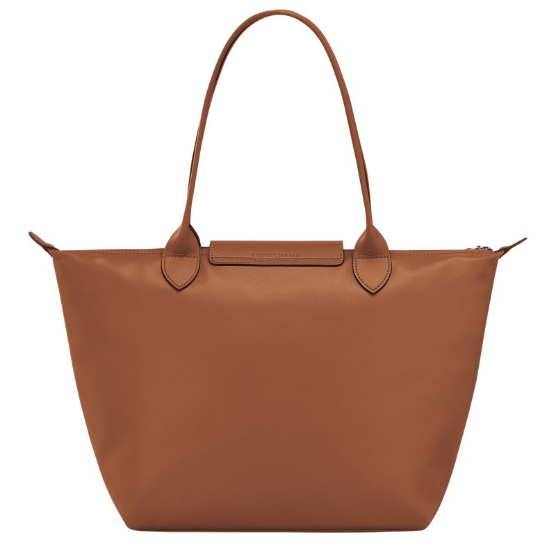 Cognac - Leather Longchamp Le Pliage Xtra M Tote Women Shoulder Bags | AU7562CT