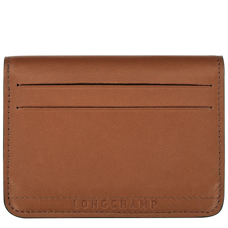 Cognac - Leather Longchamp Le Pliage Xtra Women Card Holder | AU7913OK