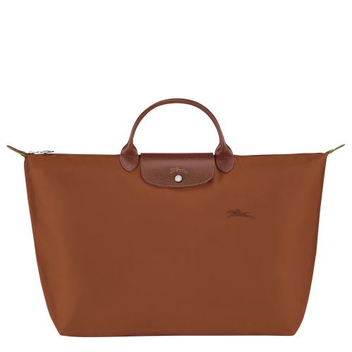 Cognac - Recycled canvas Longchamp Le Pliage Green S Women Travel Bags | AU8122PJ