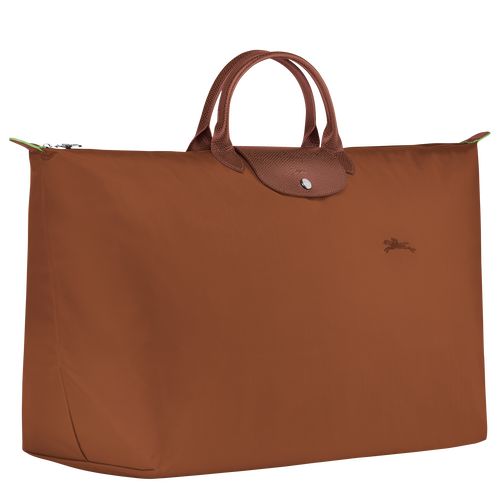 Cognac - Recycled canvas Longchamp Le Pliage Green M Women Travel Bags | AU8129JP