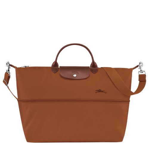 Cognac - Recycled canvas Longchamp Le Pliage Green expandable Women Travel Bags | AU8137NW