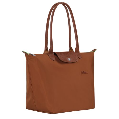 Cognac - Recycled canvas Longchamp Le Pliage Green L Tote Women Shoulder Bags | AU7590EB