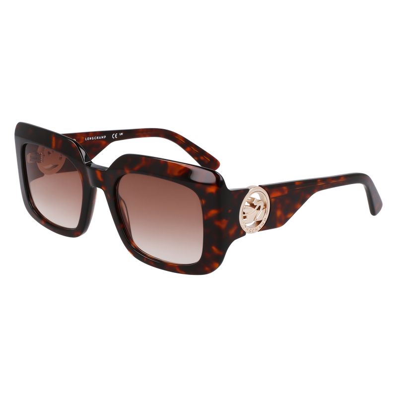 Dark Havana - Acetate Longchamp Women Sunglasses | AU8489DF