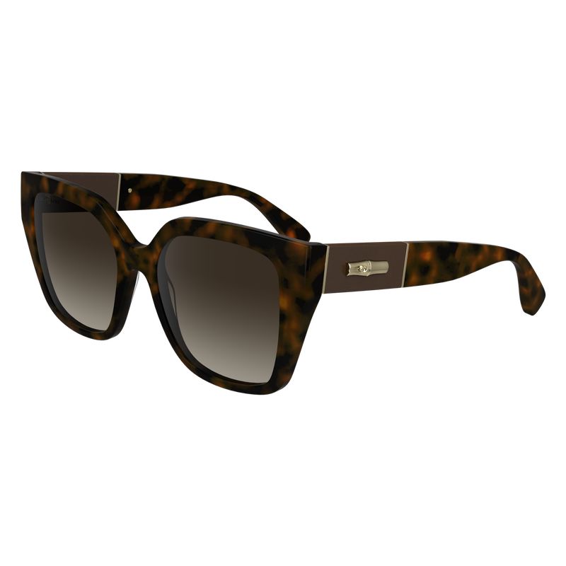 Dark Havana - Acetate Longchamp Women Sunglasses | AU8496ZU