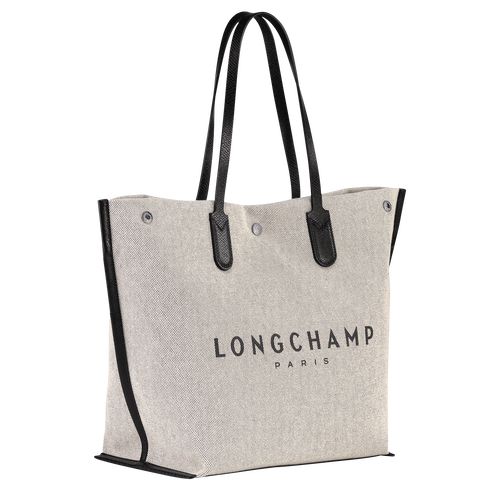 Ecru - Canvas Longchamp Essential L Tote Women Shoulder Bags | AU7575KO