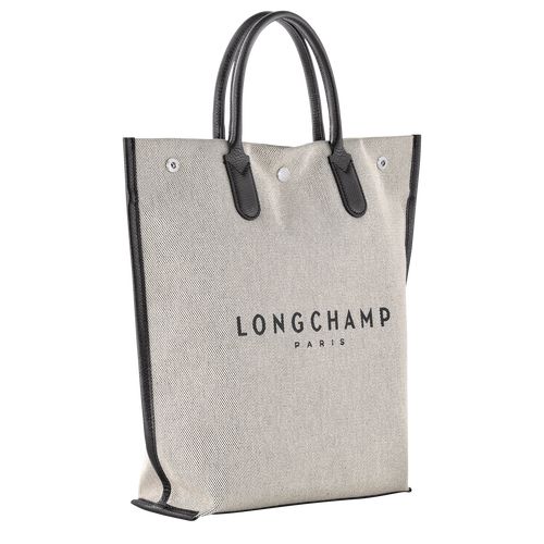 Ecru - Canvas Longchamp Essential M Tote Women Handbag | AU7366LI