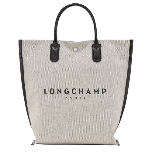 Ecru - Canvas Longchamp Essential M Tote Women Handbag | AU7366LI