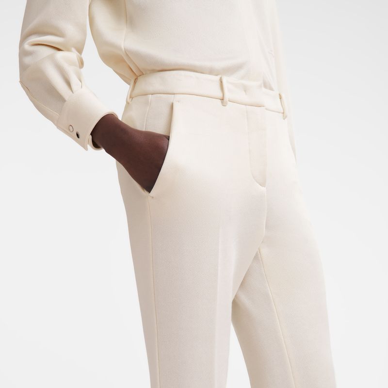 Ecru - Jersey Longchamp Suit Women Pants | AU8709NW