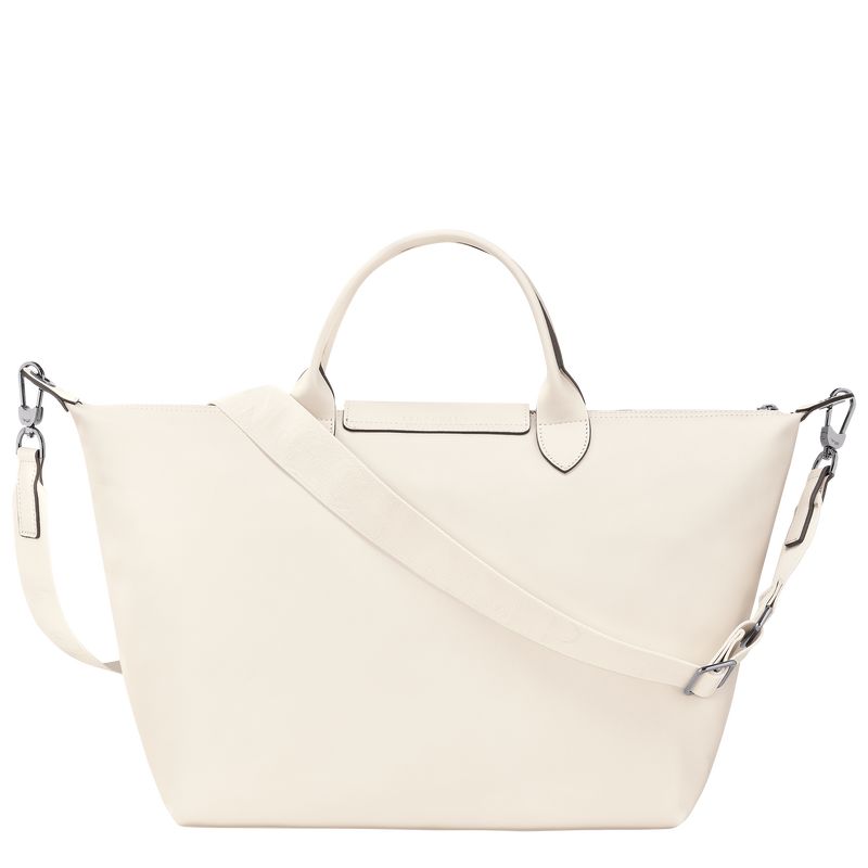 Ecru - Leather Longchamp Le Pliage Xtra L Women Handbag | AU7202MQ