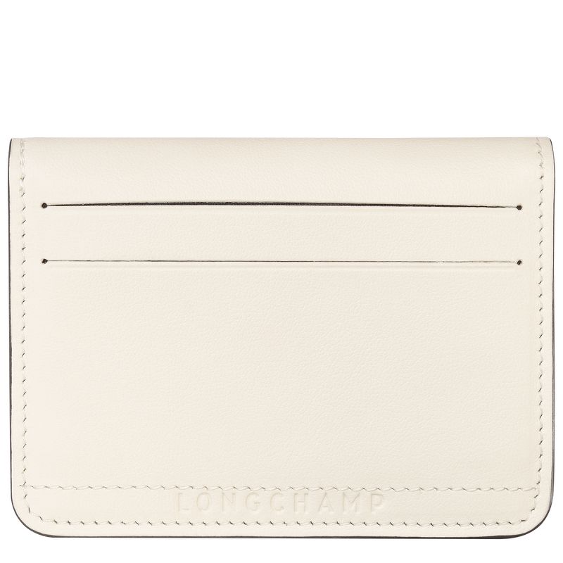 Ecru - Leather Longchamp Le Pliage Xtra Men Card Holder | AU9035FD