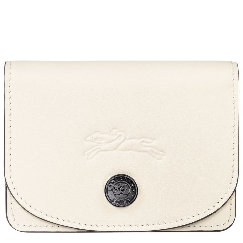 Ecru - Leather Longchamp Le Pliage Xtra Men Card Holder | AU9035FD