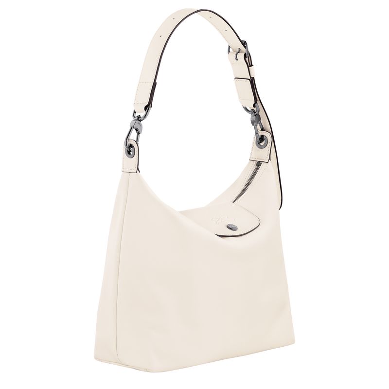 Ecru - Leather Longchamp Le Pliage Xtra M Hobo Women Shoulder Bags | AU7522LI